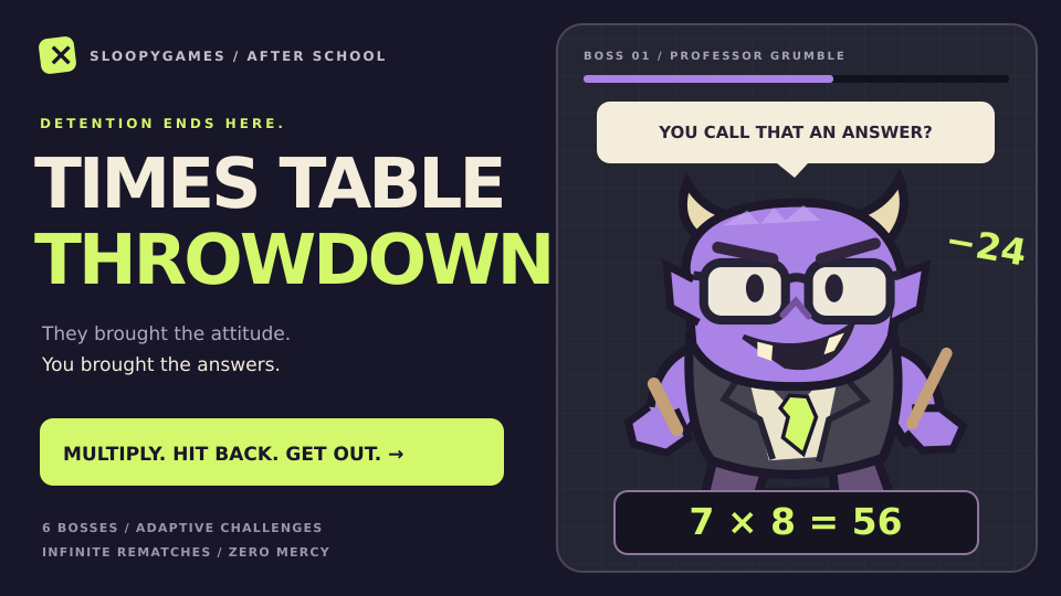 Times Table Throwdown